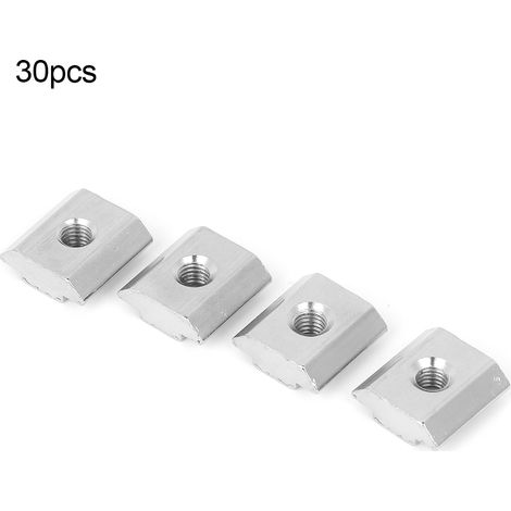 Ensemble de 30 écrous à rainure en T série 30, profilé en aluminium fileté, fixations à bloc (M5)
