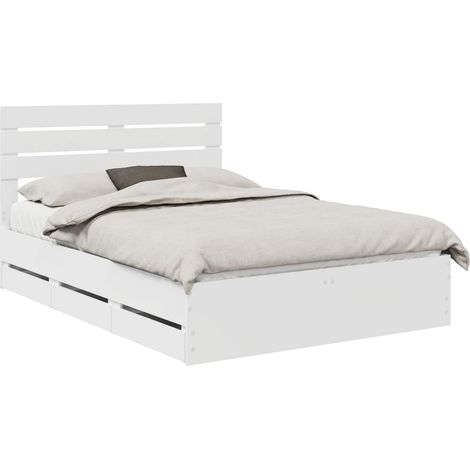 Estructura de cama con cajón 150 x 200 cm Madera Ingenieril vidaXL