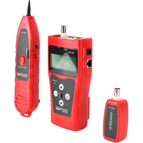 NF-308 Netzwerkkabeltester mit LCD-Bildschirm, tragbar, Telefon-, Audio-, BNC- und Koaxialleitungsdetektor, Kabelsuchgerät (1/5)