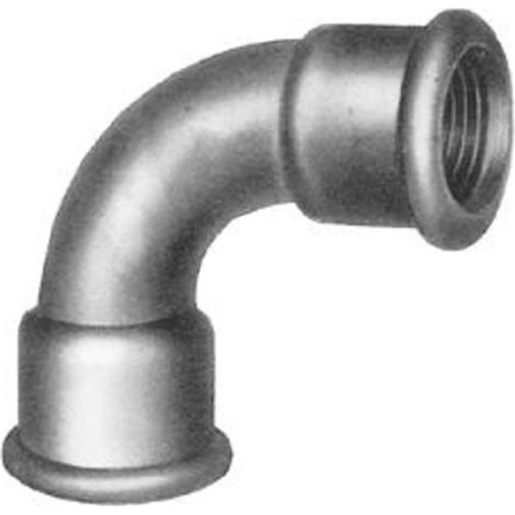 Coude 90° grand rayon fonte galva FF - Diamètre : 1''