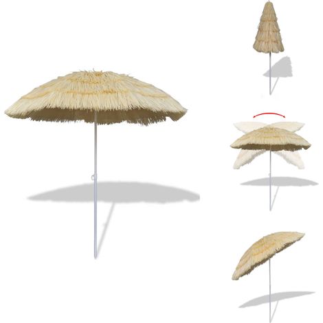 Strandschirm Hawaii-Stil Kippbar - Strandsonnenschirm - Sonnenschirm - Gartensonnenschirm - Kippschild - Poolsonnenschirm (1/5)
