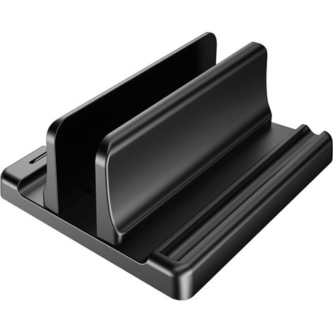 Tragbarer vertikaler Laptopständer, verstellbarer Ständer, platzsparender Ständer, kompatibel mit MacBook Pro/Air, iPad, Samsung, Huawei, Surface, Dell, HP, Lenovo usw. (grau)