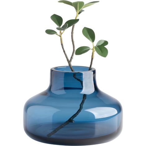 Vase Rond en Verre de Couleur Unie pour Fleurs – 10,2 cm de Haut, Vase à Fleurs, Vase Transparent Fait à la Main pour décoration d'intérieur Moderne, Vase à bourgeons (1/5)