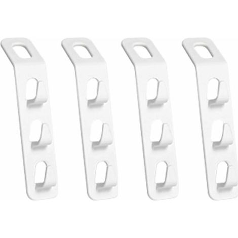 Lot de 8 crochets de suspension en cascade pour le rangement et l'organisation de la maison. Crochets multi-usages en plastique, gain de place et résistants pour armoire. (1/5)
