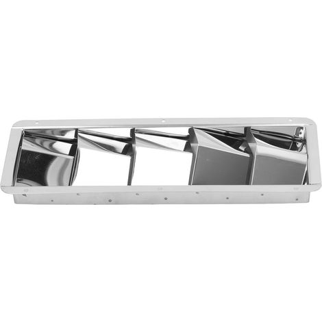 Grille d'aération rectangulaire à 5 fentes pour bateaux, en acier inoxydable anticorrosion et antirouille, idéale pour les yachts et les bateaux de plaisance. (1/5)