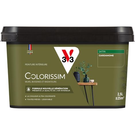 Peinture murale intérieure Colorissim® V33 Cardamome Satin 2,5L