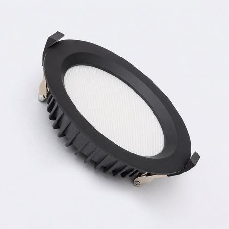 Downlight LED Rond Aero 130 lm/W Microprismatique Noir 2700K LIFUD Blanc chaud 13 W 110 mm (1/2)