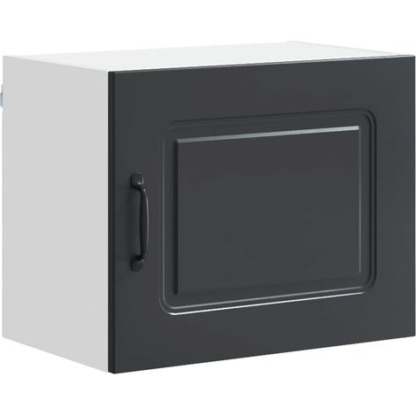 Armadio da cucina rettangolare con grande spazio di archiviazione 50 x 31 x 40 cm in legno ingegnerizzato nero 020053575