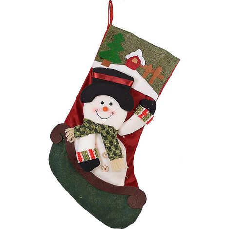 Weihnachtsstrümpfe 50 cm, große Größe, 3D-Schneemann-Dekoration, hängende Geschenktüten, DIY-Kinderstrümpfe