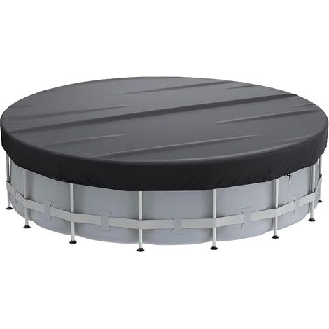Bache Piscine Ronde 427, 420D Oxford Tissu Bache Hivernage Piscine Hors Sol, BâChe de Piscine Ronde ImperméAble Et IndéChirable (1/5)