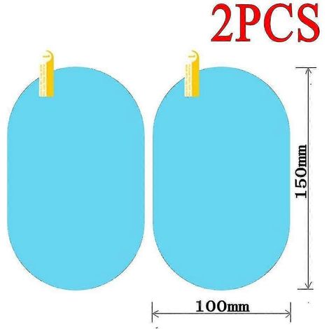 Lot de 2 films de protection transparents et imperméables pour rétroviseurs et vitres de voiture (150 mm x 100 mm). (1/5)