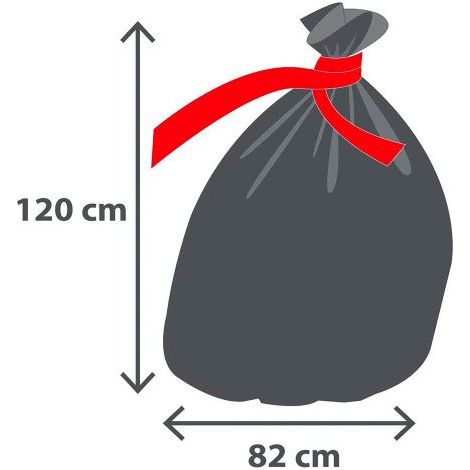 Sac poubelle 130 litres maxi poids Alfapac gris - 30 sacs (1/3)