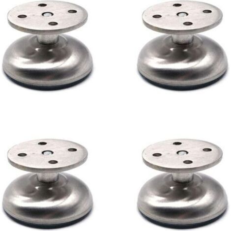 Set mit 4 verstellbaren Möbelfüßen, 3,8 cm lang, sehr dick, aus Edelstahl gefertigt, Möbelsupportfüße für Sofas, Schranksupportfüße für Badezimmer
