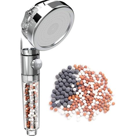 Soffione doccia moderno, ecologico ed elegante con filtro e 3 modalità di getto, design ad alta pressione per risparmiare acqua, sistema di filtrazione multistrato, B-AquaForge (1/5)