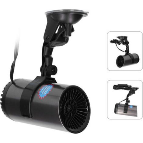 2-in-1 Car Heater, 150W 12VDC Fan, Portable Plug and Play Defogger with 360° Rotating Stand, Suction Cup (1/5)