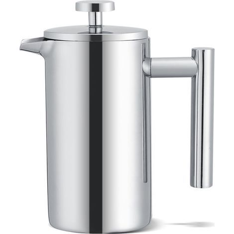Cafetière à double paroi en acier inoxydable de 350 ml cafetière à piston avec filtre (1/4)