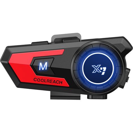 Casco de motocicleta con Bluetooth integrado, casco de esquí, reducción de ruido CVC, estéreo, respuesta automática, 90 horas de reproducción, tweeter delgado, 1000 mAh, rojo