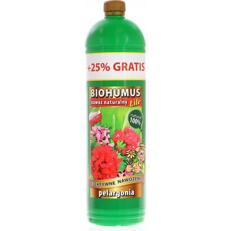 Biohumus para geranios 1l Fertilizante natural procedente de la cría de lombrices