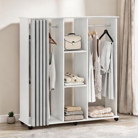 Armoire blanc en panneau de particules 120 x 40 x 128 cm (1/5)