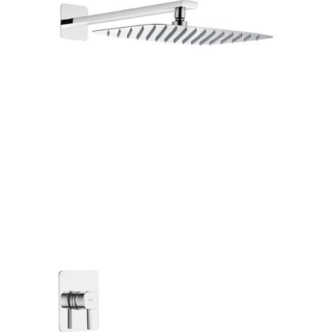 Tête de douche murale encastrée Modena Mitigeur Chromé BrillantChroméNickel brosséNoir matOr rose brosséCanon de fusilOr brossé
