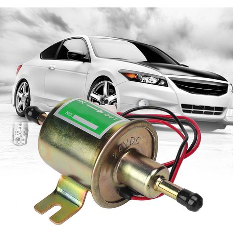 Pompe à carburant électrique 24V universelle pour voiture bateau, filtre en ligne essence diesel, remplacement doré (1/5)