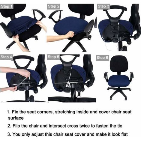 Housse Siège Chaise Bureau - Extensible Lavable Anti-poussière - Pour Coussin Siège 18-22 Pouces - 1 Pièce (1/4)