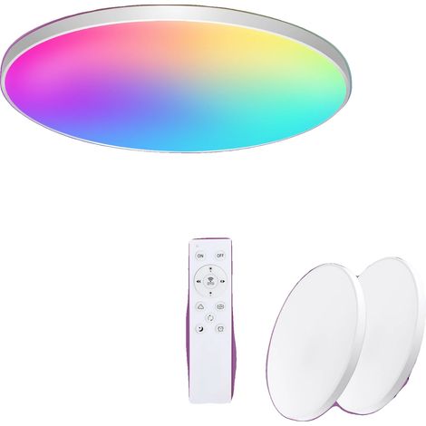 Lámpara de techo, control inteligente, cambio de color, 2, ajustable, blanco, 21-30 W. (1/2)