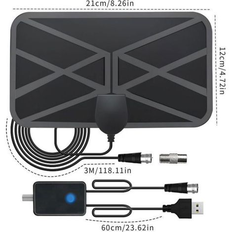 Antenne TV - - 25DBI - Amplificateur de signal - Longue portée - 4K 1080P (1/5)