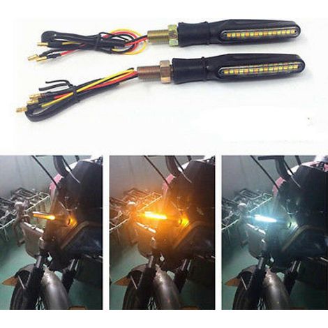 Trade Shop - Coppia Led Cob 12v Moto Frecce Indicatore Segnale Freccia Luce Sequenziale Hd810 - (1/4)