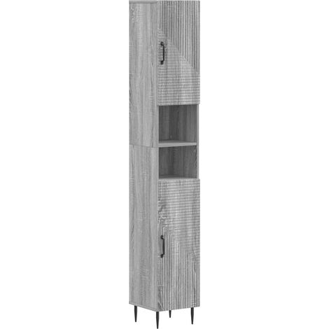 Bathroom Cabinet with Open Shelf HAARLEM Grey Sonoma vidaXL (1/5)
