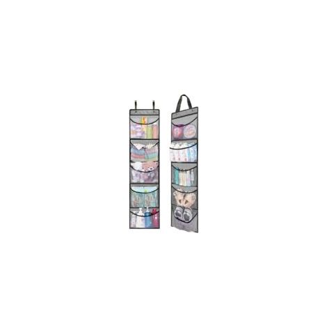 Lot de 2 étagères suspendues,Organisateur pour armoire de rangement,Organisateur suspendu, Gris (1/4)