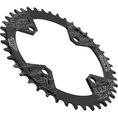 Couronne vélo 42 dents en aluminium pour pédalier MTB, chaîne compatible, couleur noire, modèle FMFXTR 104BCD. (1/5)