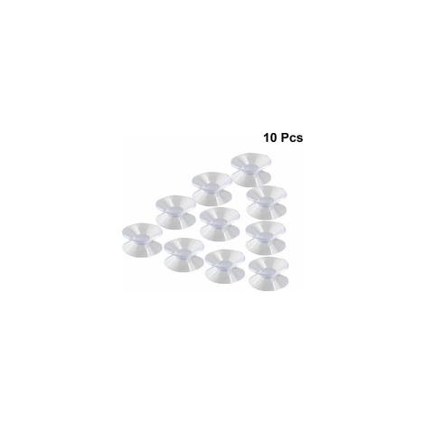 BRAVIX 100er-Packung Doppelsaugplatten – Saugnapfpads für Glas und Kunststoff – 30 mm breit