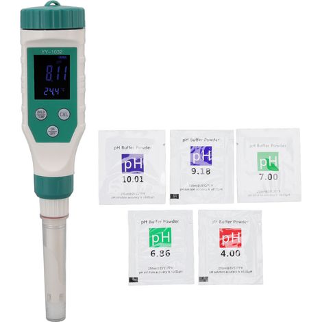 Medidor pH Digital Resistente al Agua IP67 con Bluetooth, Pantalla LCD y ATC – Ideal para Acuarios, Piscinas y Control de Alimentos (1/5)