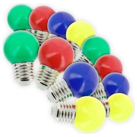 Set of 12 E27 3W Assorted Bulbs Outdoor Fairy Lights