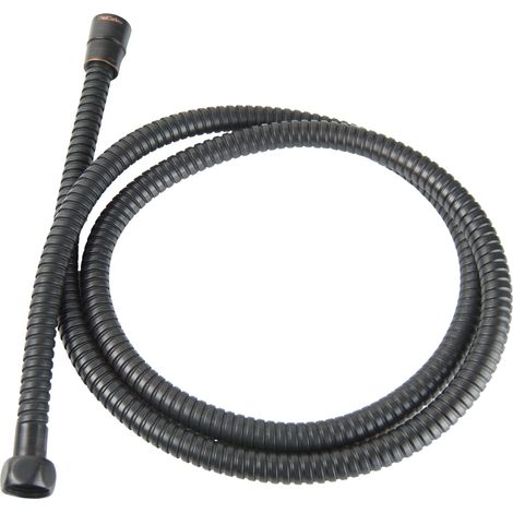 PaulGurkes Duschschlauch Retro Schwarz Brauseschlauch 1,5m 150cm