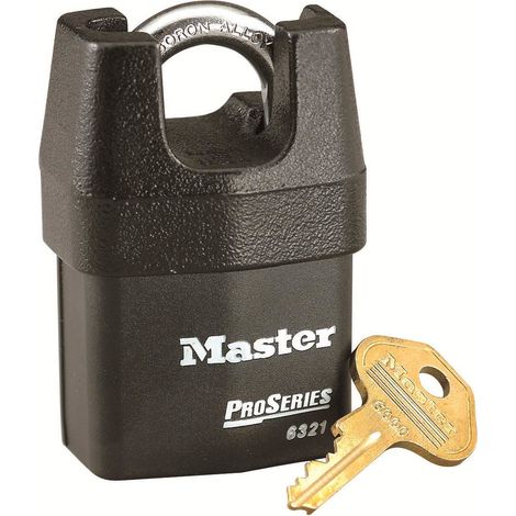 Master Lock 6321EURD Padlock with Protected Shackle – Heavy-Duty Security Lock in English