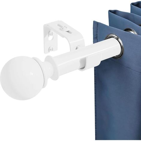 1 Tringle à rideaux,Acier inoxydable,Réglable 70-237cm,Diamètre 25mm,Supports doubles,Salon Chambre Cuisine