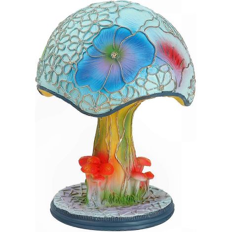 Dekorative Pilz-Tischlampe mit Blume und Schnecke, ideal für Schreibtisch oder Nachttisch (1/5)