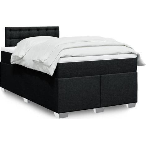 Boxspringbett mit Matratze Schwarz 120x200 cm Stoff (1/5)