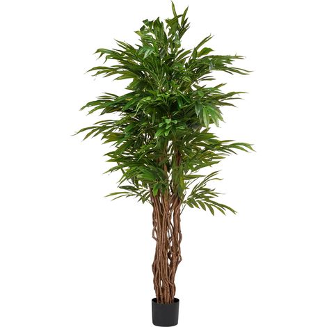 Pianta artificiale in vaso Uso interno in plastica con vaso nero 180 cm Willow Tree