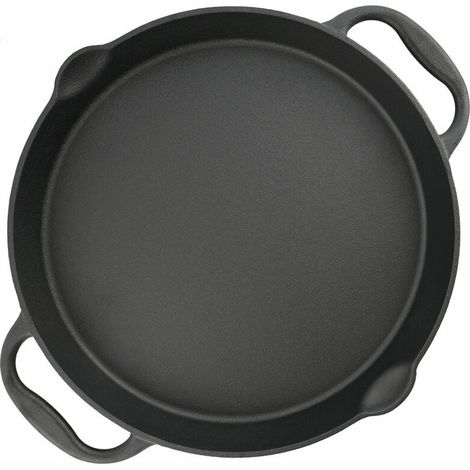 BBQ-Toro Poêle à griller en fonte Ø 40 cm Plat de service avec bec verseur
