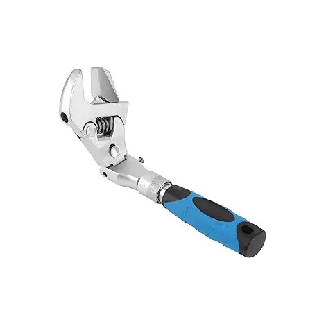 Clé à rochet coudée à tête pivotante 180°, 10 pouces, clé anglaise réversible avec manche flexible, outil mécanique robuste pour serrage et desserrage de boulons, usage professionnel et bricolage. (1/4)