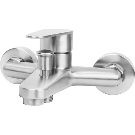 Mitigeur de Baignoire Mitigeur Monocommande Bain Mural Brossé (1/5)