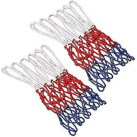 Lot de 2 filets de basket multicolores de rechange, 12 anneaux, longueur : 50 cm (1/5)