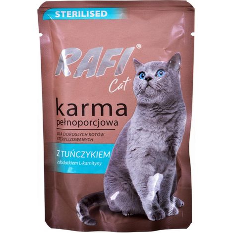 Rafi Pâtée stérilisée pour chat au thon 100 g (1/2)