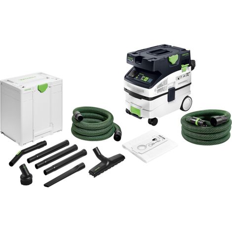 Festool CTL MIDI I CLEANTEC Aspiratore mobile 1200 watt 15 l classe di polvere L ( 578309 ) + set di pulizia artigianale da 8 pezzi ( 577258 )