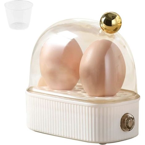Cuiseur à œufs électrique, chauffage rapide, arrêt automatique, finition blanche, mini cuiseur vapeur compact pour la cuisine maison.-AquaForge (1/5)