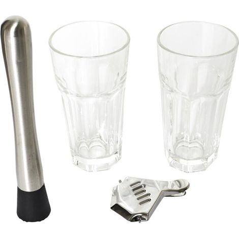 Coffret Mojito "4 Accessoires" 370ml Transparent