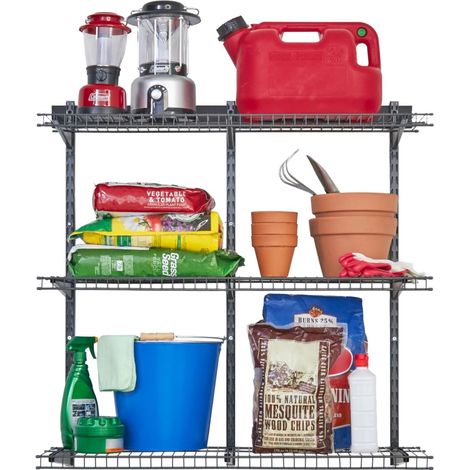 Rail de Rangement 91,4 x 30,5 cm à 3 étagères, 158,8 kg par étagère, pour Maison/Garage/abri de Jardin/Organisation d'atelier (1/5)